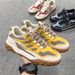 Men's Mesh Breathable Running Shoes Vintage Agassi Casual Sneakers White Dad Shoes Comfortable Lightweight Sports_vogvips.com
