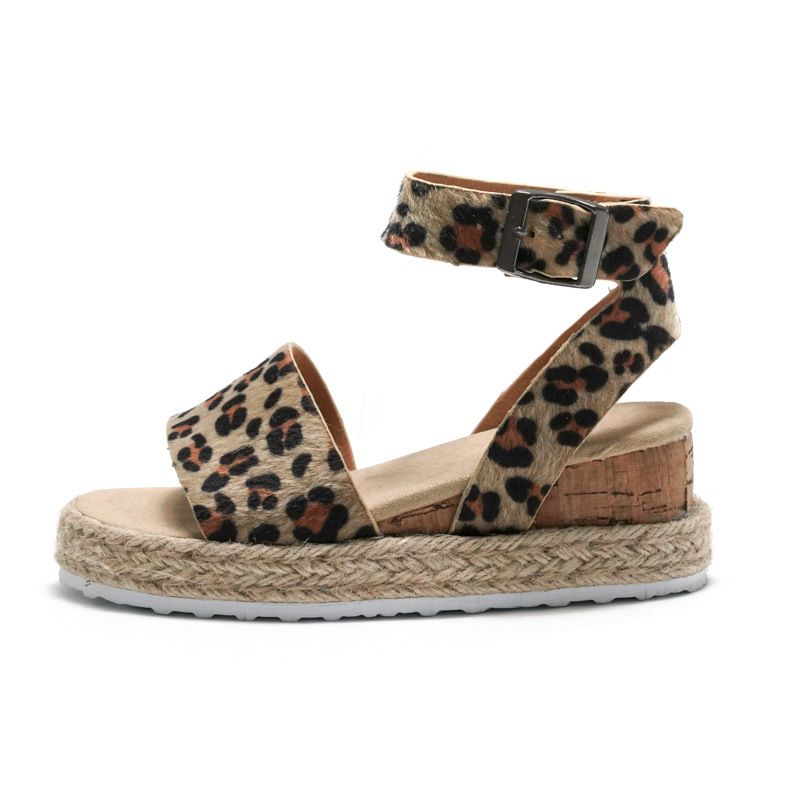 Ruizu New 2025 Girls' Rope Mid-Child Sandals Casual Mid-Heel Platform Shoes For Outdoor Wear_vogvips.com