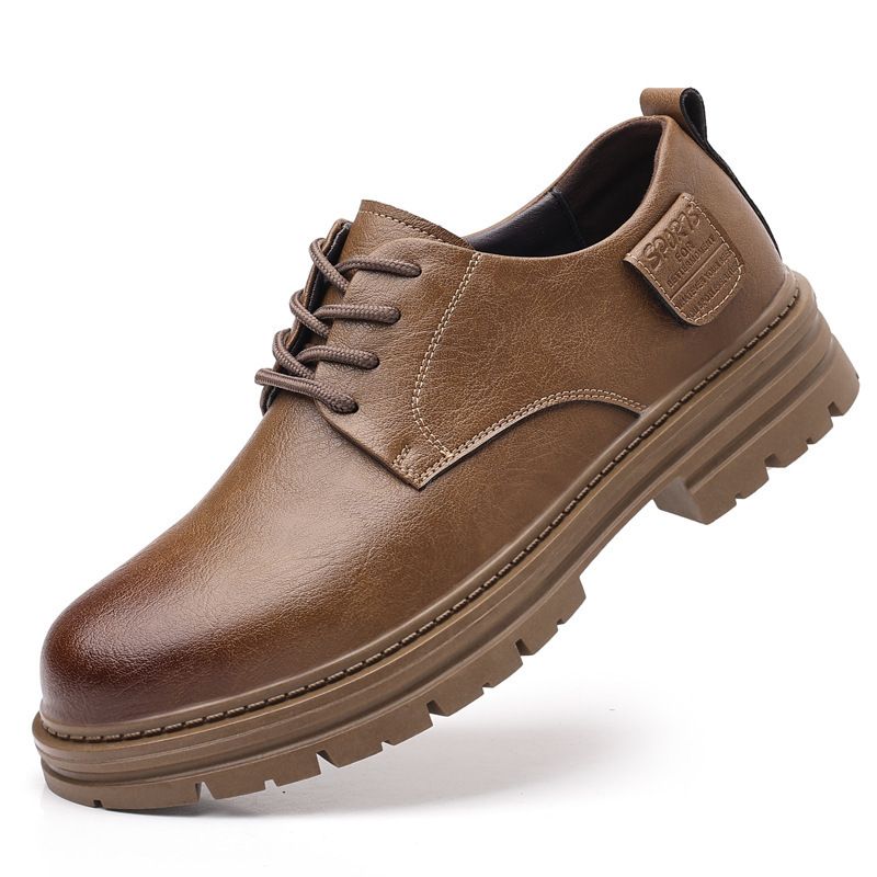 European Warm Series Men's Autumn New Small Leather Martin Boots British Style Versatile Casual Business Formal Work Shoes_vogvips.com