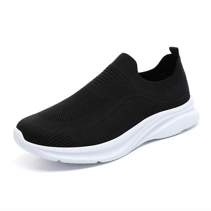 Men's Flyknit Running Autumn Low-top Slip-on Mesh Lightweight Breathable Casual Walking Sports Shoes Factory Direct Sale_vogvips.com