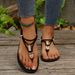 Factory Direct Fairy-style Summer New Flat Beach Versatile Outdoor Thong Simple Ethnic Large Size Women's Sandals_vogvips.com