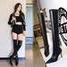 Women's Stylish Pointed Toe High Heel Over The Knee Boots With Stiletto Heel For Night Out And Winter Fashion Over The Knee Length_vogvips.com