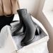 French Style Short Boots For Women, Chunky Heel, Waterproof Platform, Back Zipper, 2024 New Korean Version, Autumn And_vogvips.com