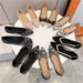 Princess Same Single Women's 2025 Knitting Fly Woven Chicken Rolls Flat Bean Shoes_vogvips.com