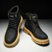 European Warm Series 2025 Summer New High-top Martin Boots Versatile Thick-soled Casual Leather Work Board Trendy Shoes For Men_vogvips.com