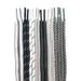 Round & Flat Shoelaces With Unique Patterns - Dotted, Fishbone & Starry Design For Sneakers, Boots & Casual Shoes (Black/White/Grey)_vogvips.com