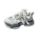 Smmer Men's Shoes Retro White Shoes Thick Soled Genuine Leather Personality Lace Up Fashionable Street Blasting Dad Shoes Trend_vogvips.com