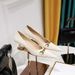 237-1 European And American Sexy Slimming Toe-Shaping Glossy Patent Leather Shallow Mouth Pointed Toe Metal Chain_vogvips.com