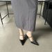 Fairy Style Four Seasons Shoes 2024 Spring New High Heels Mid Pointed Toe Chunky Match Dress Thin Heel Women's Slippers_vogvips.com