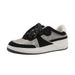 2026 New Spring Early Low Heel Flat Thick Sole Lace-up Shiny Round Toe Casual Sports Sneakers Women's Trendy Shoes_vogvips.com