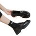 Soft-soled Loafers Women's Small Gold Coin Single Shoes British Thick-soled One-pedal Small Leather Shoes_vogvips.com