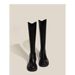 Platform Riding 2025 New Spring And Autumn Single For Petite Women Mid-High Tube Over-the-Knee Long Boots_vogvips.com