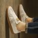 Men's Slip-on German Army Trainers Lightweight Soft Sole White Sneakers Casual Work Comfortable Breathable Non-slip_vogvips.com
