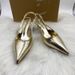New For Fall 2026 Gold Pointed Toe Backless High Heels Women's Mules With Thin Heels, European And American Style,_vogvips.com