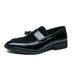 British Trend One Foot Leather For Men's Business Oversized Tassels Hairstylist Groom's Wedding Youth Casual Shoes_vogvips.com
