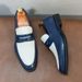 Large Size 2025 Spring Black And White Color Blocked Leather For Men, One Foot Stepping Loafers, British Business Casual_vogvips.com