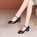 Genuine Soft Leather Women's Shoes, 2022 Spring And Autumn New Style, Versatile, With A Buckle Strap, Medium Height_vogvips.com