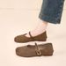 Square Head Soft Sole Buckle Two Wear Fashion Single Shoes Women Wear Low Heel Shallow Mouth Mary Jane Shoes_vogvips.com