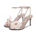 Women's Shoes One Strap Sandals For Women New Summer Rhinestone Bow High Heels Stiletto_vogvips.com