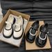 Spring And Summer Thin Japanese Jk Niche Design Pure Lace Lace Light Mouth Pearl Buckle Loafers Women_vogvips.com