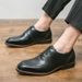 Suitable For All Seasons Leather Size 38-45 Casual Men's Trendy Business Formal British Style Youth Brogue Shoes_vogvips.com