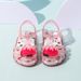 Girl Water-Playing Princess Soft-Soled Plaid Summer Hole Shoes_vogvips.com