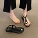 Chic Roman Sandals For Women, Summer 2026 New Fairy Style, Stylish Flat Beach Shoes To Pair With Skirts_vogvips.com