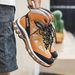 Outdoor Leisure Hiking Boots Thick Sole Heightening Comfortable Lace-up Men's Boots_vogvips.com