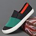 Men's Color‑Block Canvas Shoes, Lightweight Wear‑Resistant Trendy Versatile Casual Walking Sneakers For Daily Wear_vogvips.com