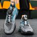 Men's Summer Rotating Buckle Mesh White Casual Sports Shoes, Breathable 2024 New Air Cushion Running Shoes_vogvips.com