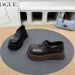 Retro Soft Leather Thick-Soled JK Women's Shoes 2025 Spring New Versatile British Style Round-Toe Casual Loafers_vogvips.com