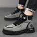 European Warm Series Autumn Winter New Leather High-top Martin Fashion Rotating Buckle Slip-on Outdoor Sports Yellow Men's Boots_vogvips.com