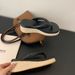 Platform Flip-Flops For Women, Fashionable Outdoor Wear, 2025 Summer New Style, Jute Rope, Height Increasing, Wedge_vogvips.com