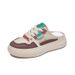 Half Tray White Shoes Female Student Height-increasing Shoes Mesh Breathable Casual Shoes_vogvips.com