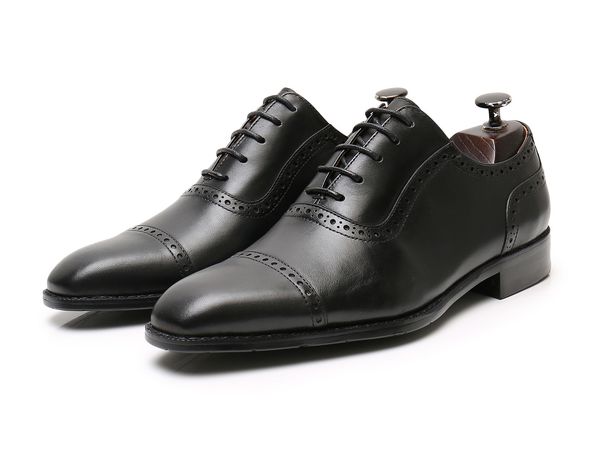 Men's Shoes Genuine Leather Men's Shoes Cowhide Rubbed Color Brogue Carved Leather Shoes Men's Summer Business Casual Formal Shoes_vogvips.com