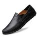 Summer beanie men's leather shoes flat bottom plus size casual shoes men's trendy fashion outdoor business casual lazy shoes men_vogvips.com