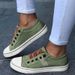 Women’s Shoes Large Size Women's Shoes New Round Toe Elastic Canvas Shoes Women's Flat Bottom Casual Shoes_vogvips.com