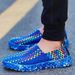 Fashion 2024 Summer Women's Flats Fashion Elastic Band Weave Casual Shoes Slip On Breathable Sneakers Spring Men Loafers Plus Size 35-44_vogvips.com