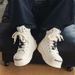 Buffny Unisex High-Top Platform Sneakers – Chunky Sole, Cushioned Comfort, Casual & Streetwear Style (White/Black)_vogvips.com