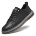 Men's Shoes Leather Men's Round Head Shallow Mouth Board Shoes Breathable Casual Shoes_vogvips.com