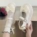 Mary Jane's Exquisite Comfortable Women's 2025 Spring And Summer New Versatile Thick Soled Butterfly Bow Single Shoes_vogvips.com
