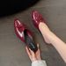 Summer Bowknot Wedge Heel Mules, Closed-toe Half-slippers For Women, French-style Elegant Shallow Pointed-toe Outdoor_vogvips.com
