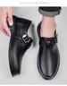 Men's Shoes Handmade Leather Shoes Lazy Shoes Flat Casual Shoes Low-top Foot Cover Leather Surface Loafer Velvet Single Shoes_vogvips.com