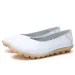 Womens Yellow Leather Flat Shoes Comfortable Slip On Loafers For All Day Standing_vogvips.com
