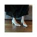 Chuyuji French-style Elegant Satin Nude High-heeled Shoes Women, Chunky Heel, Square Toe, Stylish And Comfortable For_vogvips.com