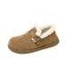 2025 Little Potato Ugly Cute Retro Flat For Women New Lazy Slip-On Fleece-Lined Warm Fluffy Cotton Shoes_vogvips.com