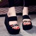 2025 High One-Strap Chunky Heel Slippers Women's Fashionable Outdoor Thick-Soled Trendy Sandals Versatile Beach Shoes_vogvips.com