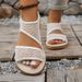 Summer Hollowed out Mesh Casual Sandals for Women plus Size European And American Style Beach Sandals_vogvips.com