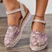 and Plus-size Wedge For Women, Summer New Model, Closed-toe Woven Hollow Design_vogvips.com