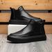 European Warm Series New High-top Martin For Men With Fleece, Casual Short Boots, British Style Boots_vogvips.com